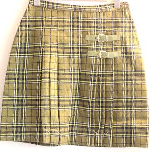 Vintage Miss Holly Green Plaid Skirt